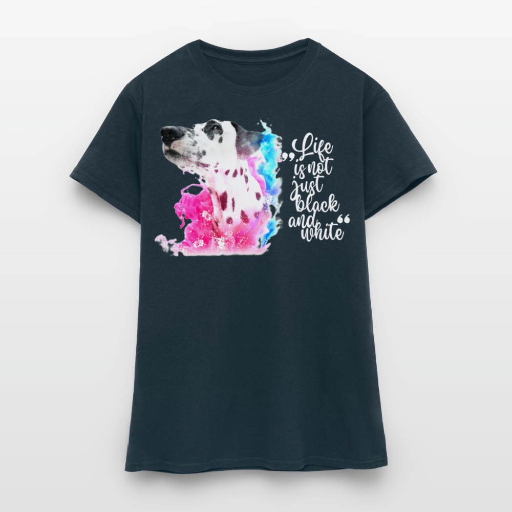 Boa's T-Shirt Splash White Edition Life is not just black and white - Navy