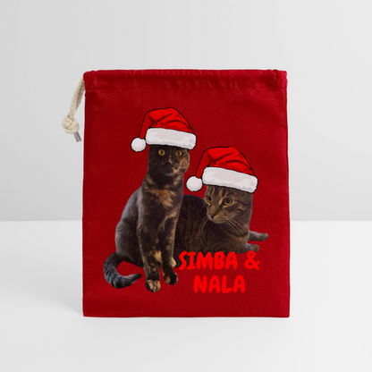 Nala´s und Simba´s Baumwollbeutel Weihnachtsedition - Rot