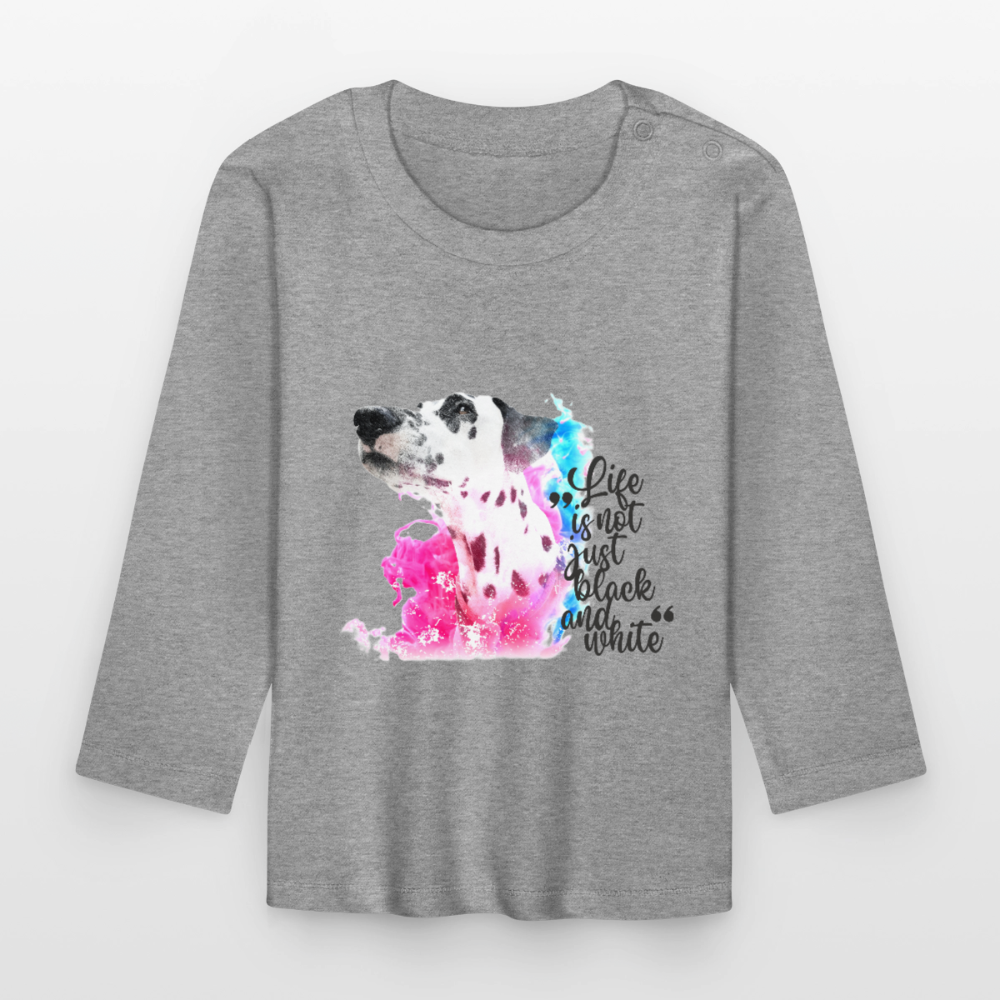 Boa´s Langarmshirt Splash Life is not just black and white - Grau meliert