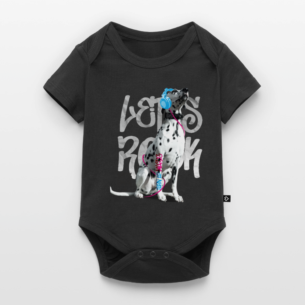 Boa´s Kurzarm-Body Let´s Rock - Schwarz