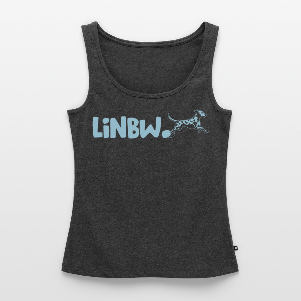 LiNBW. Tank Top Premium Blue Edition Life is not just black and white - Anthrazit meliert