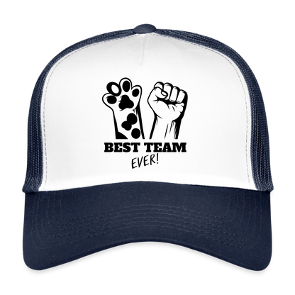 Best Team Ever Trucker Cap - Weiß/Navy