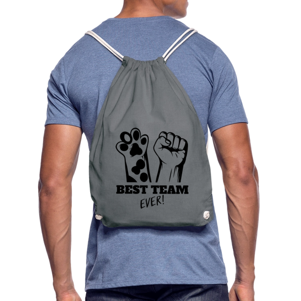 Best Team Ever Turnbeutel Black Edition - Grau