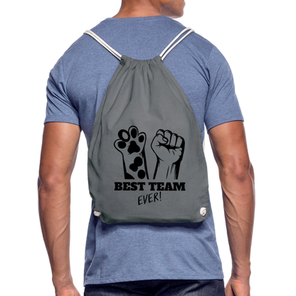 Best Team Ever Turnbeutel Black Edition - Grau