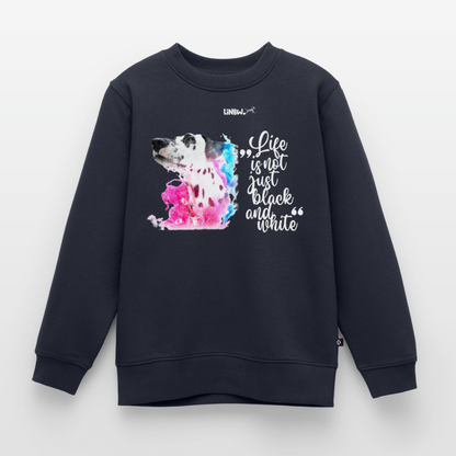Boa's Pullover Splash Life is not just black and white Edition White - Navy