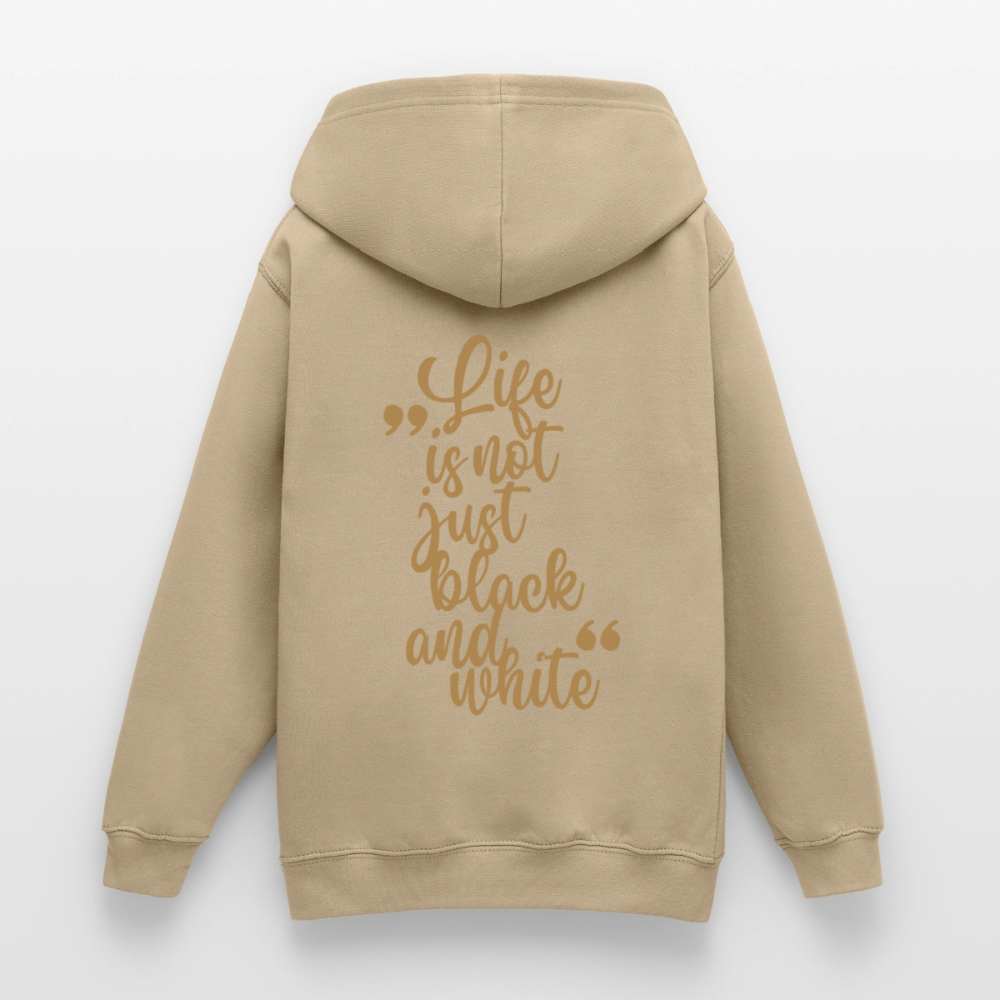 LiNBW. Crew Hoodie Life is not just black and white Edition Brown - LiNBW.