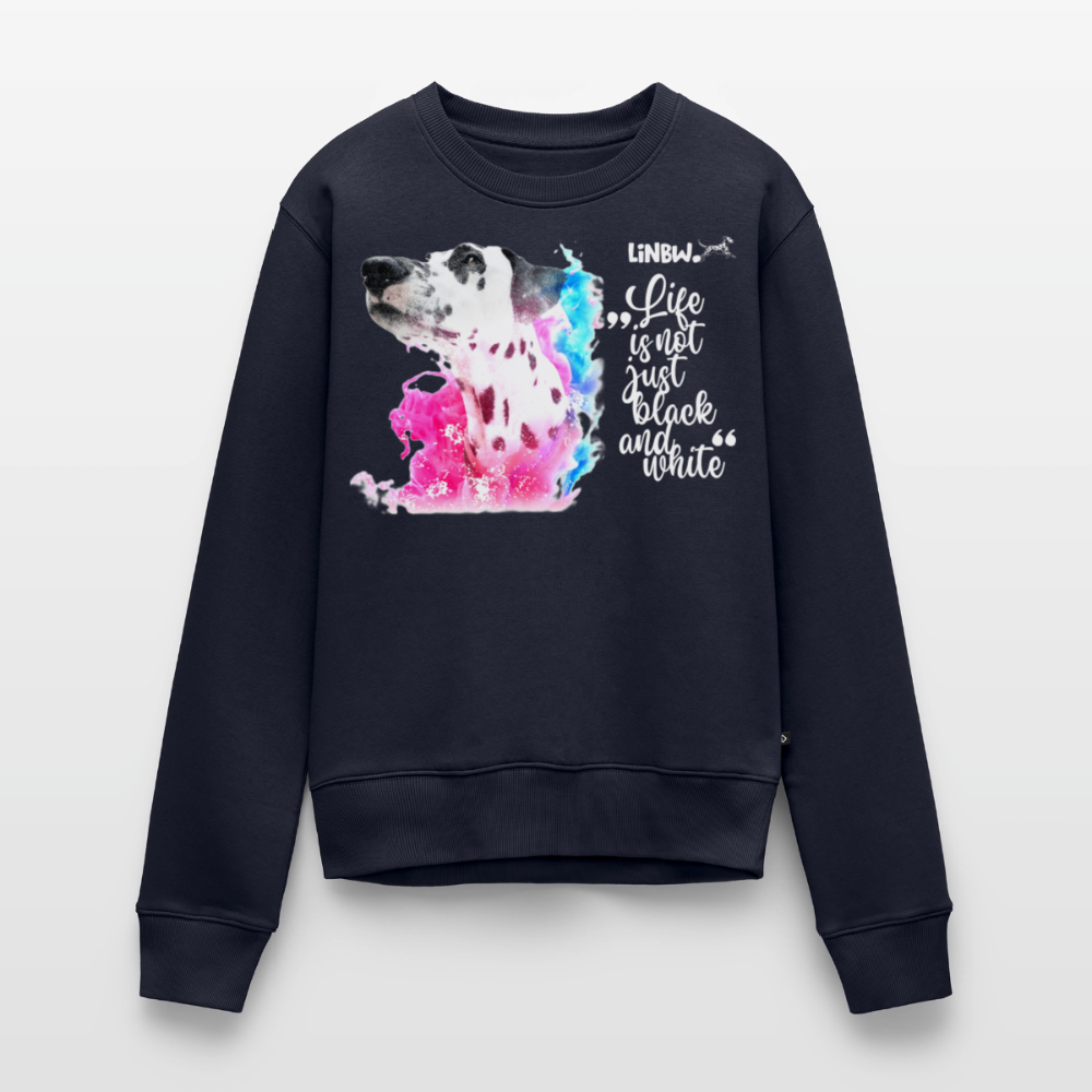 Boa's Pullover Splash Life is not just black and white Edition White - Navy