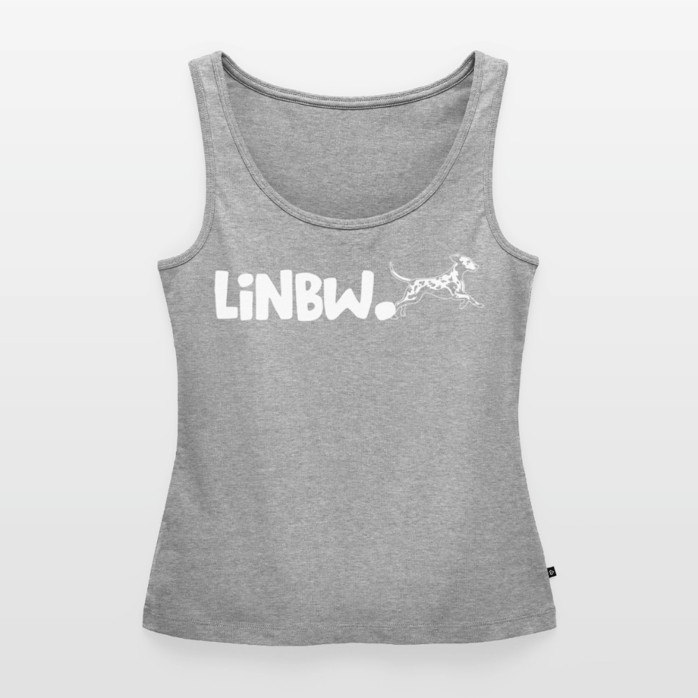 LiNBW. Tank Top Premium White Edition Life is not just black and white - Grau meliert