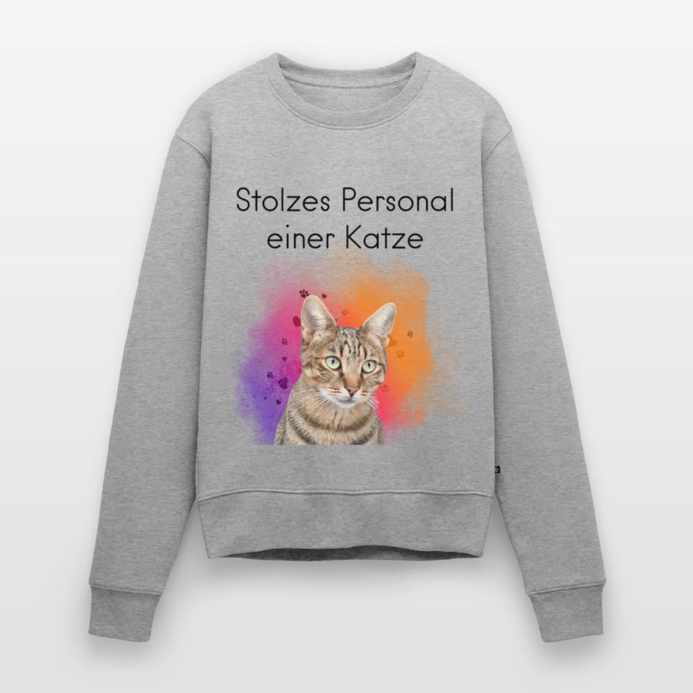 Pedro's Pullover Stolzes Personal einer Katze Black Edition - Grau meliert