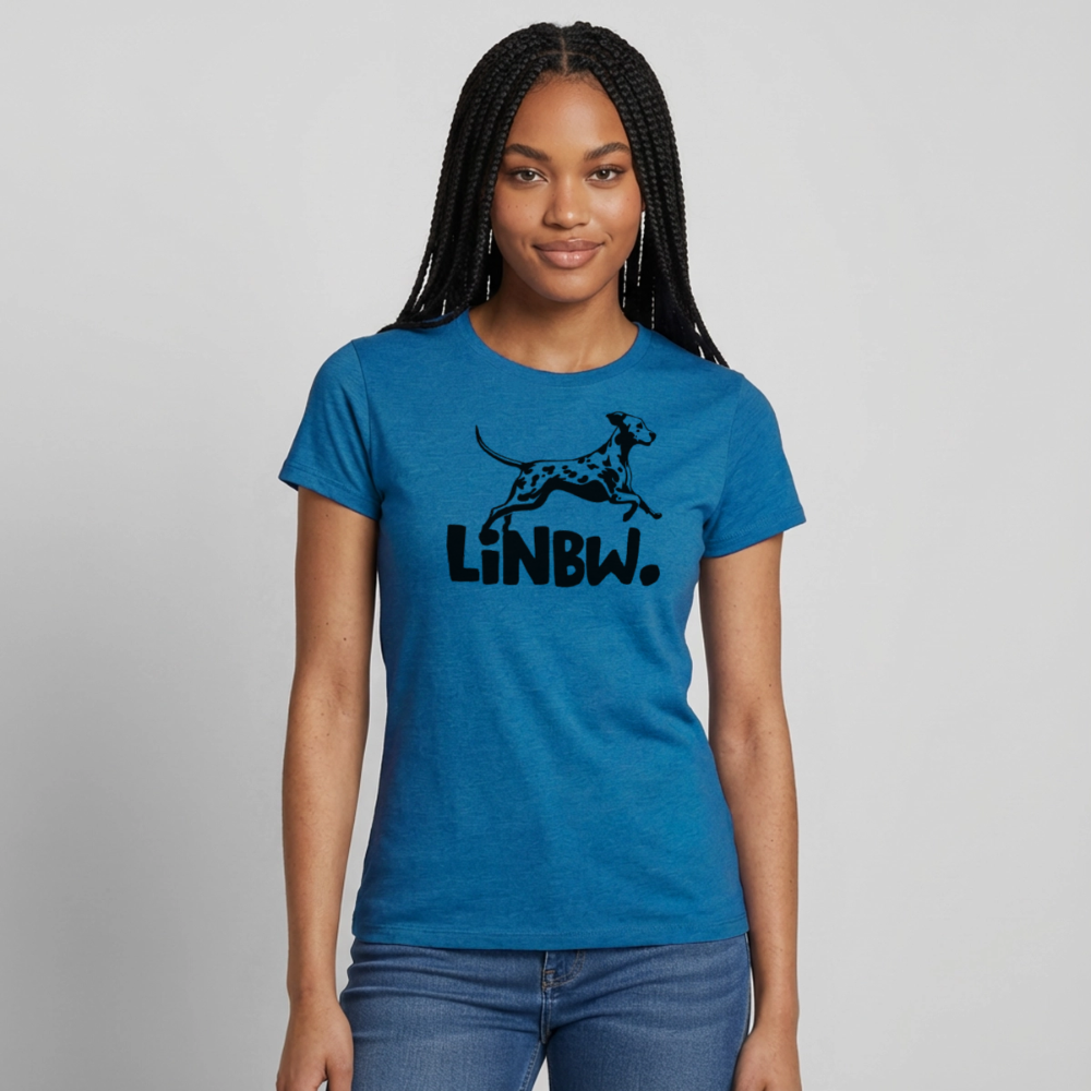 LiNBW. T-Shirt Black Edition - Antikblaues Saphir meliert