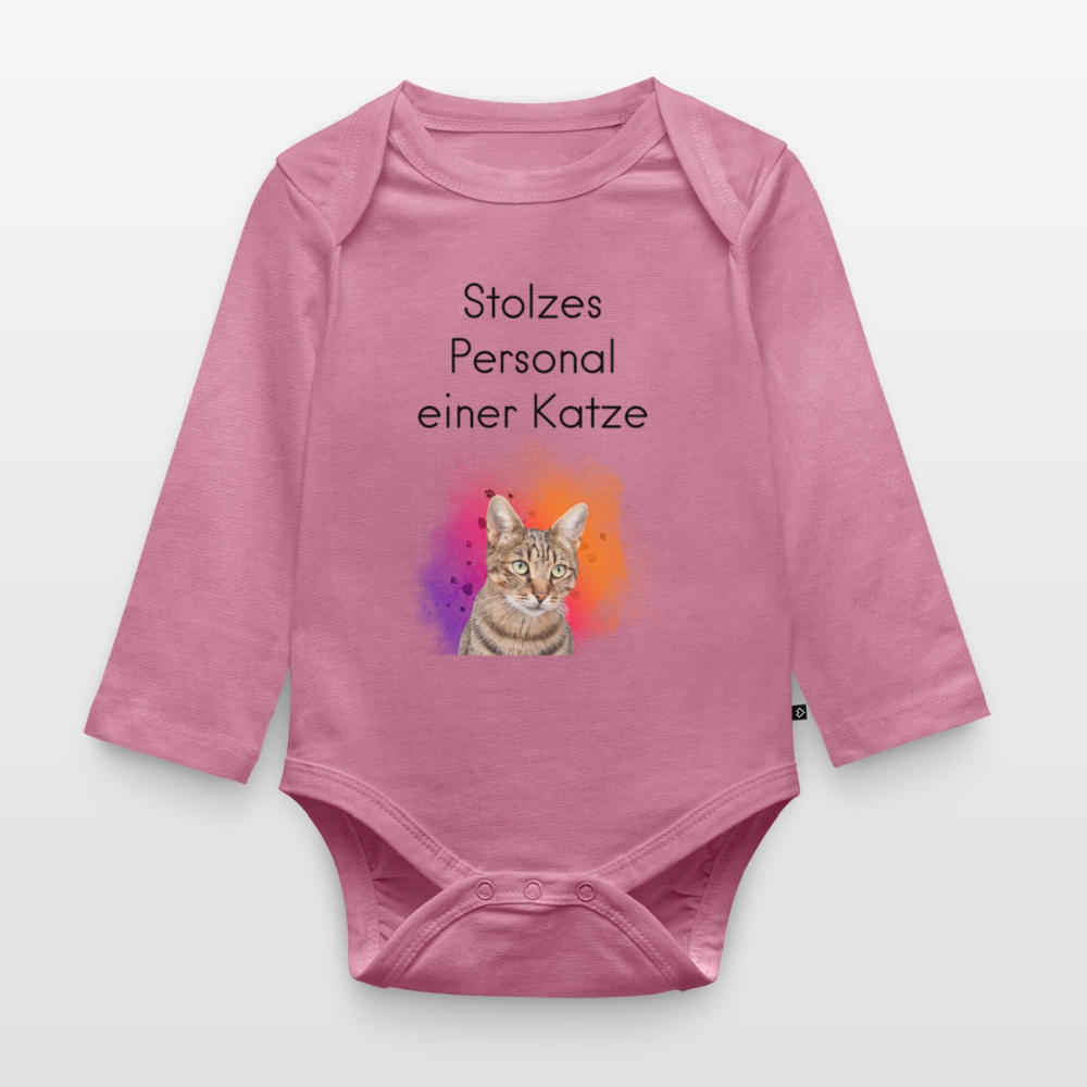 Pedro´s Langarm-Body Stolzes Personal einer Katze Black Edition - Mauve