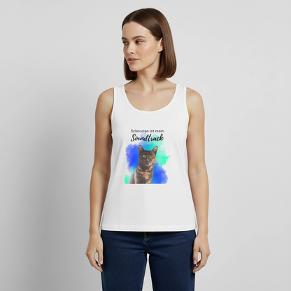 Nala´s Tank Top Premium Schnurren ist mein Soundtrack Black Edition - Weiß