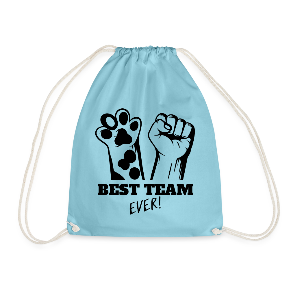 Best Team Ever Turnbeutel Black Edition - Aqua