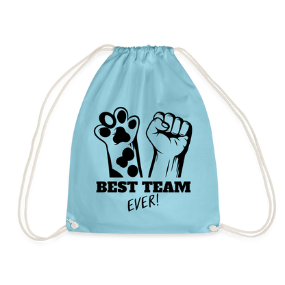 Best Team Ever Turnbeutel Black Edition - Aqua