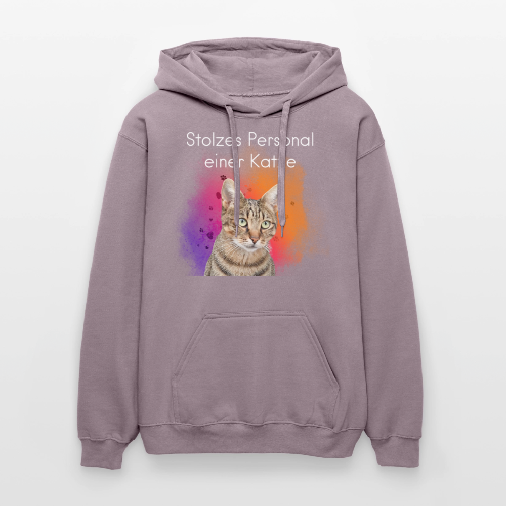 Pedro's Hoodie Stolzes Personal einer Katze White Edition - Lilagrau 