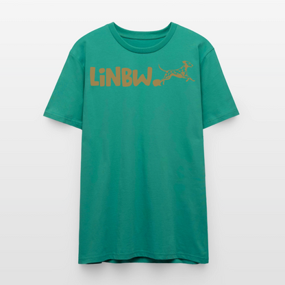 LiNBW. Unisex T-Shirt Premium Crew Brown Edition Life is not just black and white - Blaugrün