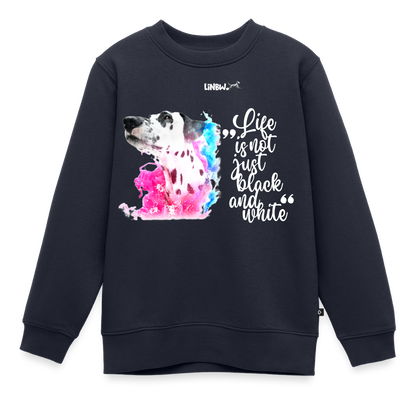 Boa's Pullover Splash Life is not just black and white Edition White - Navy