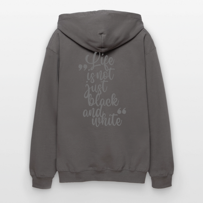 LiNBW. Crew Hoodie Grey Edition Life is not just black and white - Dunkelgrau