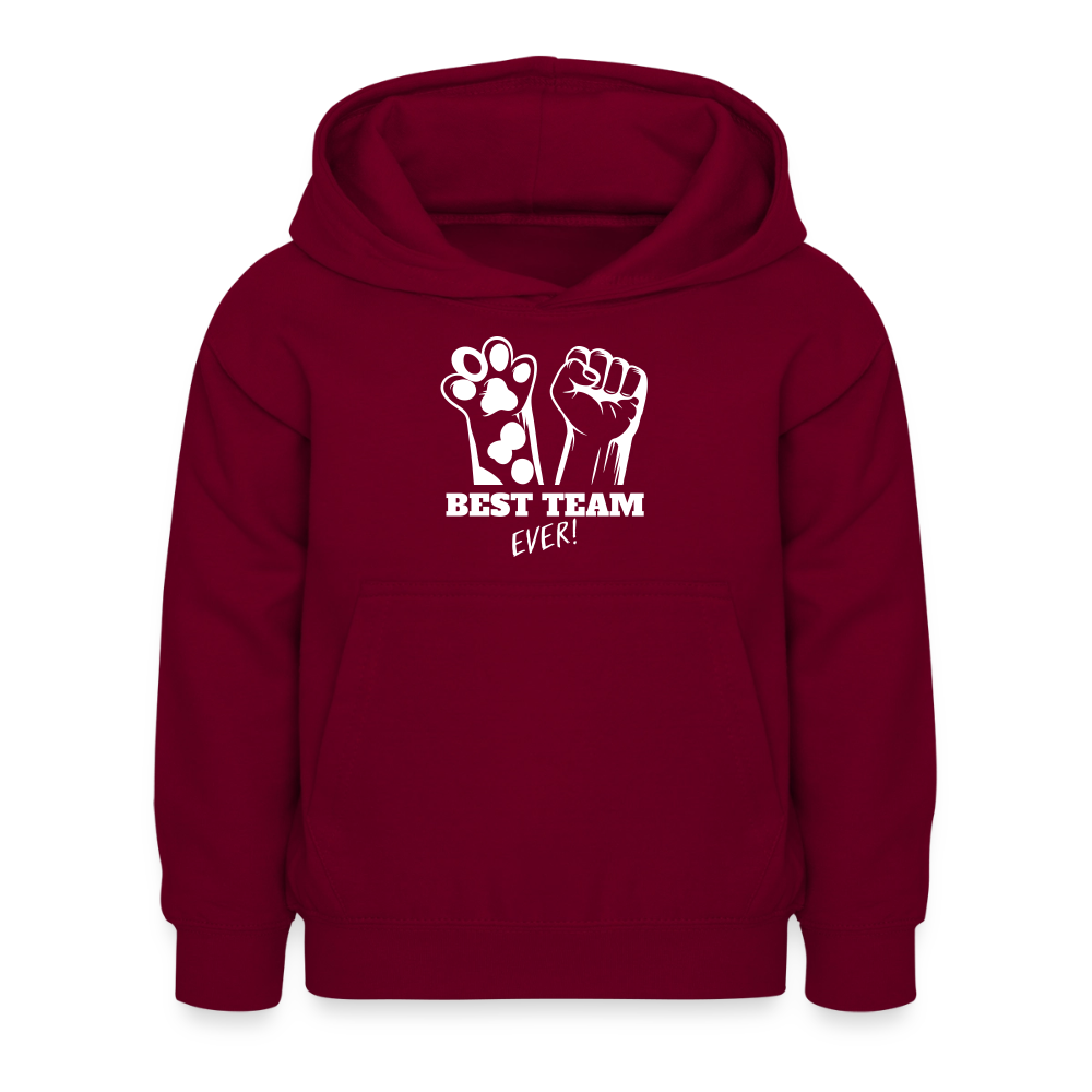 Best Team Ever  Hoodie White Edition - Bordeaux