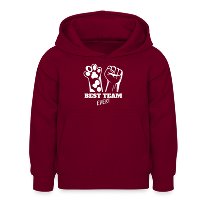 Best Team Ever  Hoodie White Edition - Bordeaux