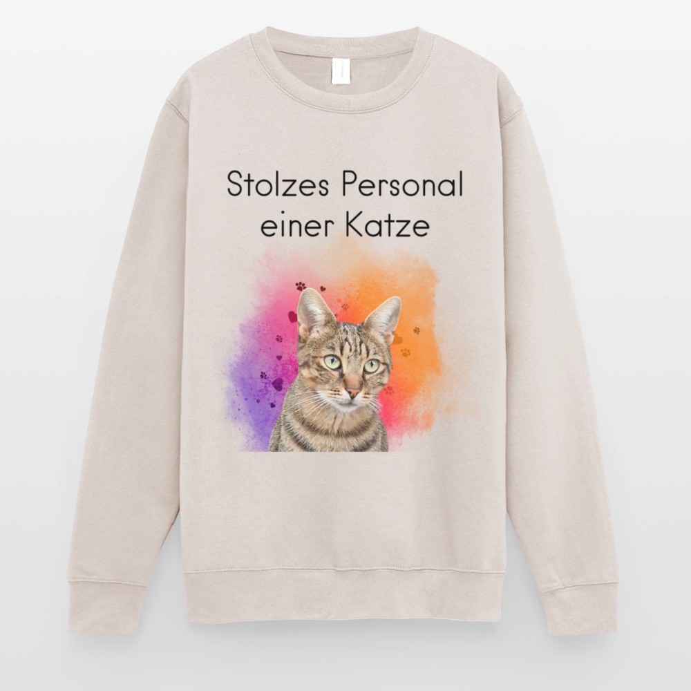 Pedro's Classic Pullover Stolzes Personal einer Katze Black Edition - Sand