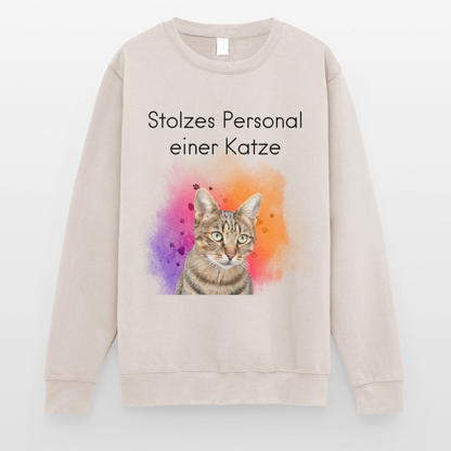 Pedro's Classic Pullover Stolzes Personal einer Katze Black Edition - Sand
