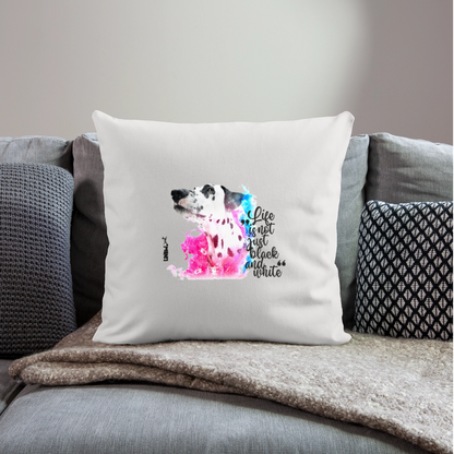 Boa´s Kissen Splash Life is not just black and white Edition Black - Naturweiß 