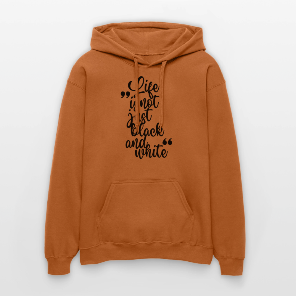 Life is not just black and white Hoodie Black Edition - Athletic Orange