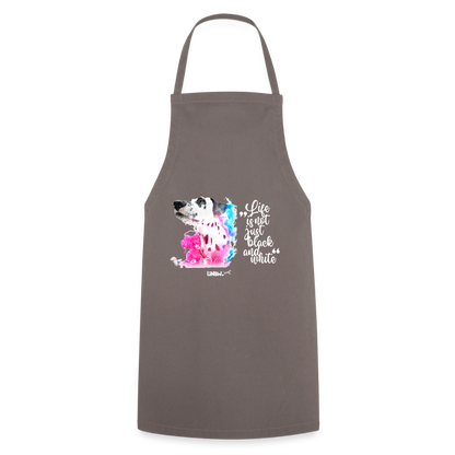 Boa´s Kochschürze Splash Life is not just black and white Edition White - Grau