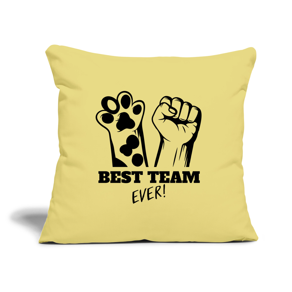 Best Team Ever Kissen Black Edition - Hellgelb