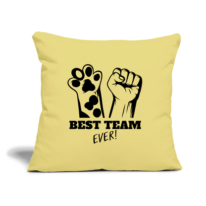 Best Team Ever Kissen Black Edition - Hellgelb