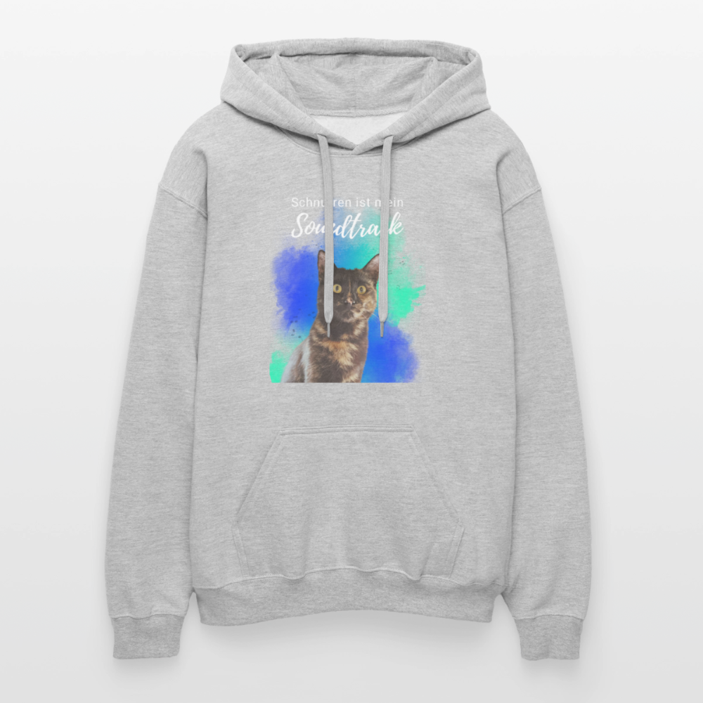 Nala's Hoodie Schnurren ist mein Soundtrack White Edition - Hellgrau meliert