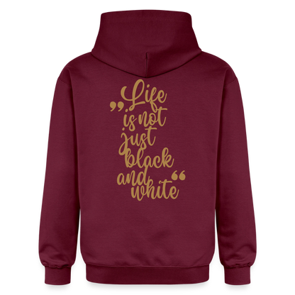 LiNBW. Crew Hoodie Brown Edition Life is not just black and white - Maroon