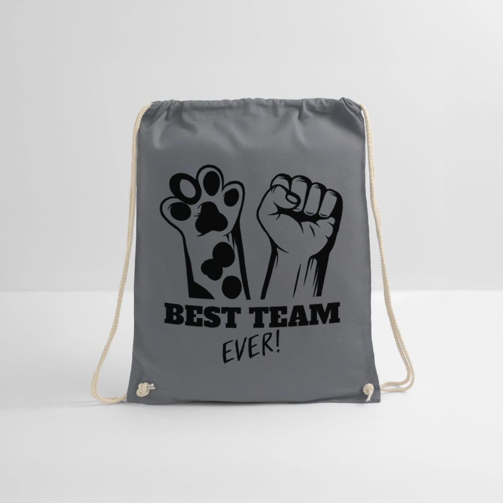 Best Team Ever Turnbeutel Black Edition - Grau