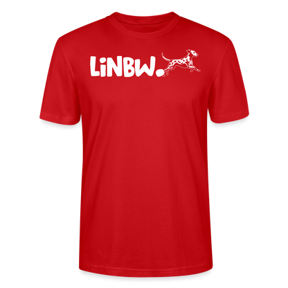 LiNBW. Unisex T-Shirt Premium Crew White Edition Life is not just black and white - Rot