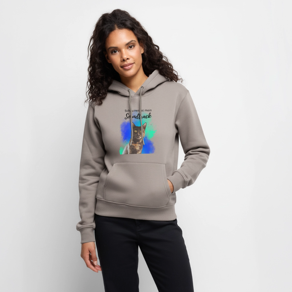 Nala's Hoodie Schnurren ist mein Soundtrack Black Edition - Taupe