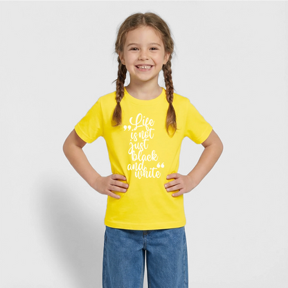 Life is not just black and white T-Shirt White Edition - Gelb
