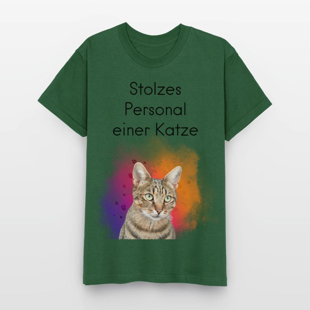 Pedro's T-Shirt Stolzes Personal einer Katze Black Edition - LiNBW.