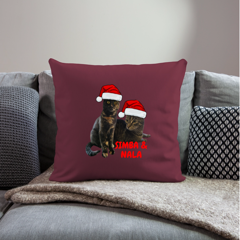Simba´s und Nala´s Kissen Weihnachtsedition - Burgunderrot