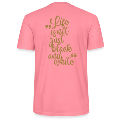 LiNBW. Unisex T-Shirt Premium Crew Brown Edition Life is not just black and white - Pink 