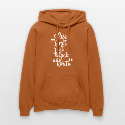 Life is not just black and white Hoodie White Edition - Athletic Orange