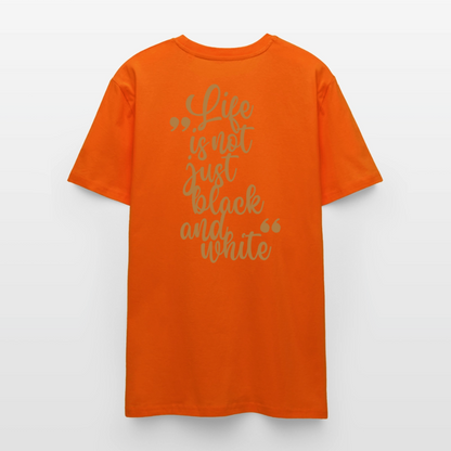 LiNBW. Unisex T-Shirt Premium Crew Brown Edition Life is not just black and white - Tieforange