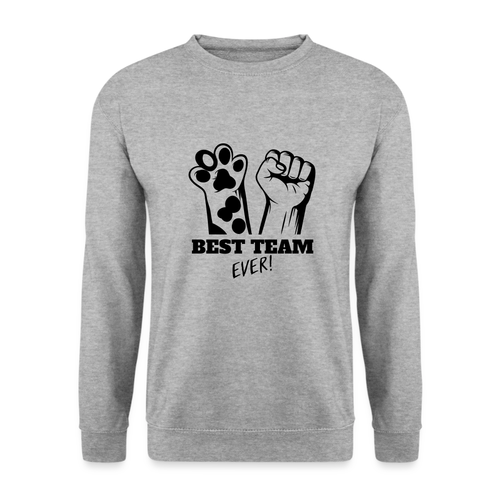 Best Team Ever Classic Pullover Black Edition - Weißgrau meliert