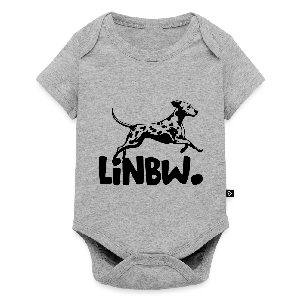 LiNBW. Kurzarm-Body Black Edition - Grau meliert