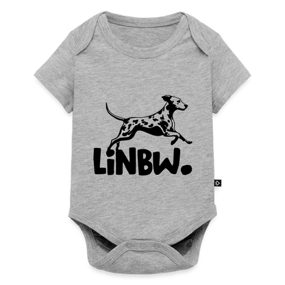 LiNBW. Kurzarm-Body Black Edition - Grau meliert
