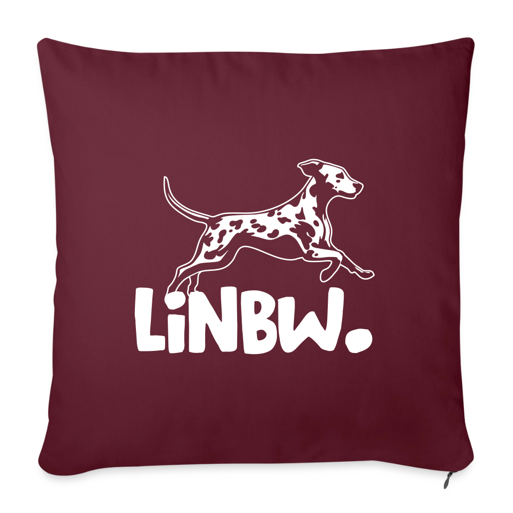 LiNBW. Kissen White Edition - Burgunderrot
