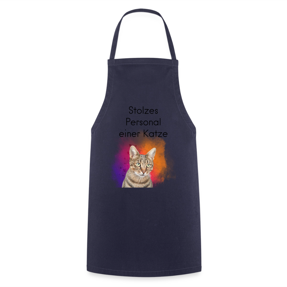 Pedro´s Kochschürze Stolzes Personal einer Katze Black Edition - Navy
