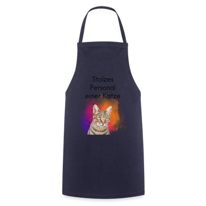 Pedro´s Kochschürze Stolzes Personal einer Katze Black Edition - Navy