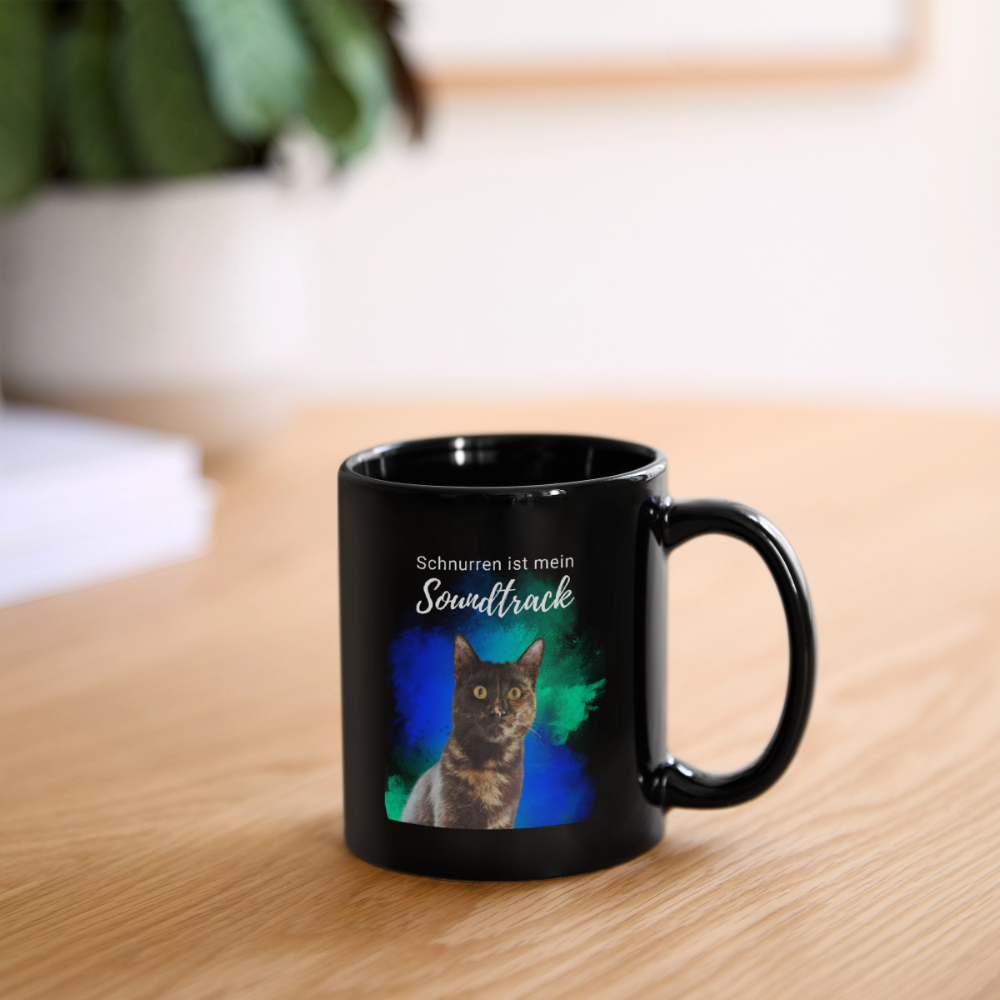 Nala´s Keramiktasse Schnurren ist mein Soundtrack Black Edition - Schwarz