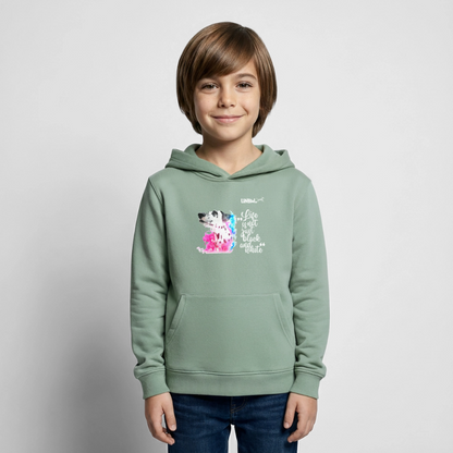Boa's Hoodie Splash Life is not just black and white Edition White - Graugrün